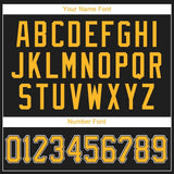 Custom Black Gold-White Baseball Jersey