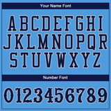 Custom Powder Blue Navy-Gray Authentic Baseball Jersey