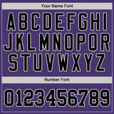 Custom Purple Black-Gray Authentic Baseball Jersey
