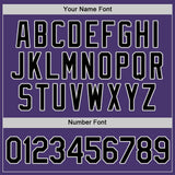 Custom Purple Black-Gray Authentic Baseball Jersey