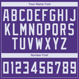 Custom Purple White V-Neck Basketball Jersey