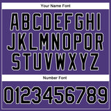 Custom Purple Black-Gray Authentic Throwback Rib-Knit Baseball Jersey Shirt