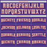 Custom Purple Orange-Gray Authentic Throwback Rib-Knit Baseball Jersey Shirt