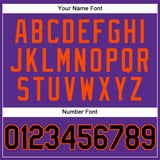 Custom Purple Black Pinstripe Black-Orange Authentic Baseball Jersey