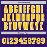Custom Purple Gold-White Authentic Baseball Jersey