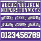 Custom Purple White-Black Authentic Throwback Basketball Shorts
