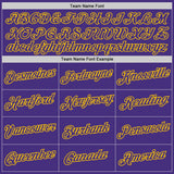Custom Stitched Purple Purple-Gold Sports Pullover Sweatshirt Hoodie