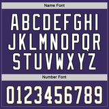 Custom Purple White-Black Hockey Jersey