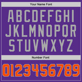 Custom Purple Orange-Gray Performance T-Shirt