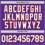 Custom Purple White-Orange Performance T-Shirt