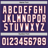 Custom Purple White-Orange Hockey Jersey