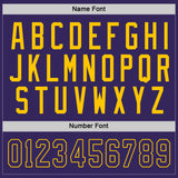 Custom Purple Purple-Gold Hockey Jersey