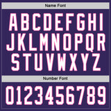 Custom Purple White-Pink Hockey Jersey