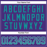 Custom Purple Teal-White Authentic Drift Fashion Baseball Jersey