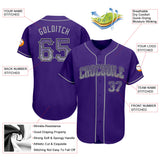 Custom Purple Gray-Black Authentic Drift Fashion Baseball Jersey