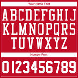 Custom Red White Round Neck Basketball Jersey