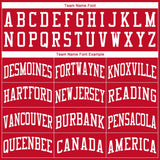 Custom Red White Round Neck Basketball Jersey
