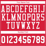 Custom Red White Round Neck Suit Basketball Jersey