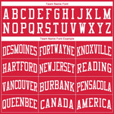 Custom Red White Round Neck Suit Basketball Jersey