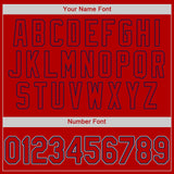 Custom Red Red-Navy Authentic Baseball Jersey