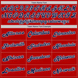 Custom Red Navy-White Authentic Baseball Jersey