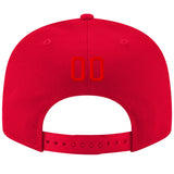 Custom Red Red-Black Stitched Adjustable Snapback Hat