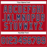 Custom Red Navy-White Performance T-Shirt