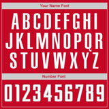 Custom Red White-Gray Authentic Throwback Rib-Knit Baseball Jersey Shirt