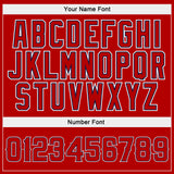 Custom Red Red-Navy Authentic Baseball Jersey