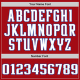 Custom Red White-Royal Authentic Baseball Jersey