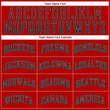 Custom Red Black-Gray Authentic Drift Fashion Baseball Jersey