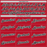 Custom Red Black-White Performance T-Shirt