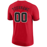 Custom Red Black-White Performance T-Shirt