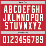 Custom Red White-Old Gold Hockey Jersey