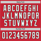 Custom Red White-Green Hockey Jersey