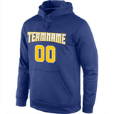 Custom Stitched Royal Gold-White Sports Pullover Sweatshirt Hoodie