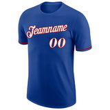 Custom Royal White-Red Performance T-Shirt