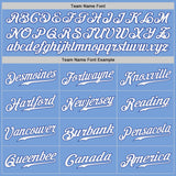 Custom White Light Blue-Royal Authentic Split Fashion Baseball Jersey