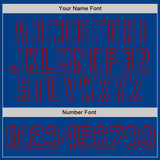 Custom White Royal-Red Authentic Split Fashion Baseball Jersey