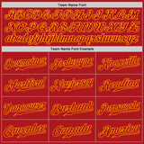 Custom White Red-Gold Authentic Split Fashion Baseball Jersey