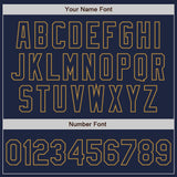 Custom White Navy-Old Gold Authentic Split Fashion Baseball Jersey