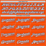 Custom White Orange-Navy Authentic Split Fashion Baseball Jersey