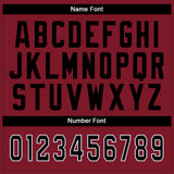 Custom Cardinal Black-White Split Fashion Football Jersey