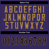 Custom Purple Black-White Split Fashion Football Jersey