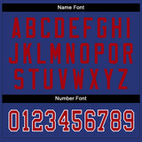 Custom Royal Red-White Split Fashion Football Jersey