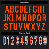 Custom Black Orange-White Split Fashion Football Jersey