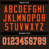 Custom Brown Orange-White Split Fashion Football Jersey