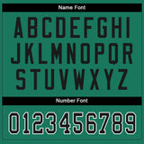 Custom Kelly Green Black-White Split Fashion Football Jersey