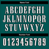 Custom Midnight Green White-Black Split Fashion Football Jersey