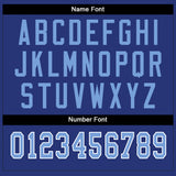 Custom Royal Light Blue-White Split Fashion Football Jersey